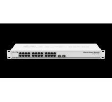 Коммутатор MikroTik Cloud Smart Switch 326-24G-2S+RM with 24 x Gigabit Ethernet ports, 2x SFP+ cages, SwOS, 1U rackmount case, PSU