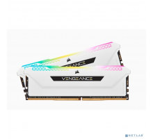 Модуль памяти Corsair DDR4 DIMM 32GB Kit 2x16Gb CMH32GX4M2E3200C16W PC4-25600, 3200MHz, CL16 Vengeance RGB Pro SL White