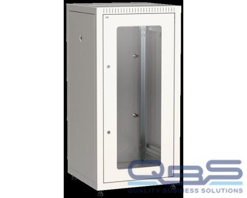 ITK Шкаф LINEA E 24U 600х600мм двери 2шт стек. и метал. сер. купить QBS.ru