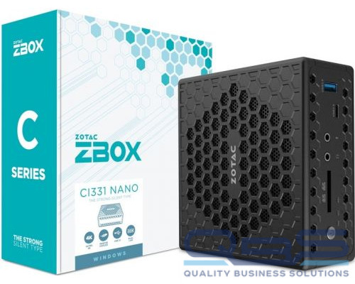 Платформа Zotac ZBOX CI331 nano Celeron N5100, 4GB, 120GB SSD, 2.5 SSD/HDD, UHD graphics, card-reader, 7.1CH, 2*Glan, WiFi, BT, USB Type-C, 3*USB 3.0 купить QBS.ru