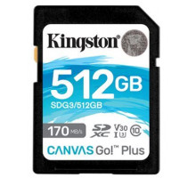 Носитель информации Kingston Secure Digital Flash Card 512GB SDXC Canvas Go Plus 170R C10 UHS-I U3 V30