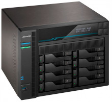 Сетевое хранилище ASUSTOR AS6508T 8-Bay NAS/Media player/Intel Atom C3538 2,1GHz(Quad-Core), 8GB SO-DIMM DDR4, noHDD(HDD,SSD),/2x10GbE+2x2,5Gbe(LAN)/2xUSB3.2,HDMI/M.2/4ip camera license ; 90IX0201-BW3S10