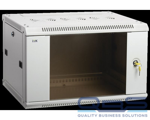 ITK Шкаф LINEA W 12U 600x450 мм дверь стекло, RAL7035 купить QBS.ru