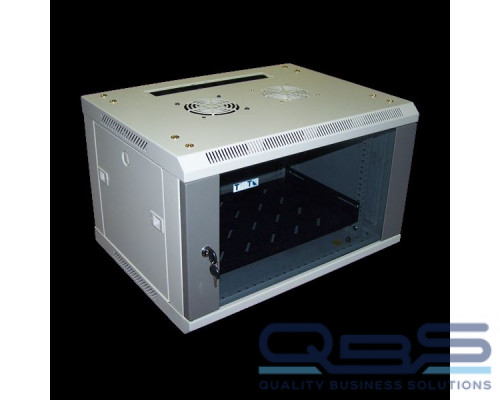 Шкаф настенный 2, 15U 600x450, стеклянная дверь купить QBS.ru