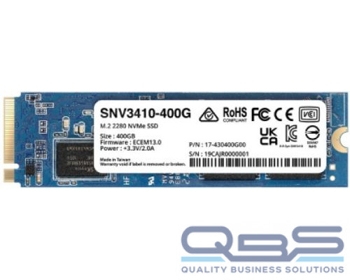 Накопитель SSD M.2 2280 Synology SNV3410-400G SNV3000 400GB PCIe 3.0 x4 3000/750MB/s IOPS 225K/45K MTBF 1,8M (repl SNV3400-400G) купить QBS.ru