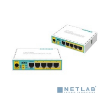 Сетевое оборудование MikroTik RB750UPr2 hEX PoE lite Маршрутизатор 5-портовый 100-Мбитный  с поддержкой PoE на 4-х портах 5x Ethernet, раздача PoE, 650 МГц ЦП, 64 МБ 