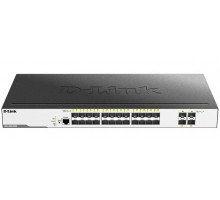 Коммутатор D-Link DGS-3000-28XS/B1A, L2 Managed Switch with 24 1000Base-X SFP ports and 4 10GBase-X SFP+ ports.16K Mac address, 802.3x Flow Control, 4K of 802.1Q VLAN, VLAN Trunking, 802.1p Priority Queues, Tra