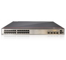 Коммутатор HUAWEI S5736-S24UM4XC base (24*100M/1G Ethernet ports, optional RTU upgrade to 2.5/5/10G, 4*10GE SFP+ ports, 1*expansion slot, PoE++) + Basic Software + 1000W AC