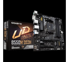 Мат. плата GIGABYTE B550M DS3H, AM4, B550, 4*DDR4, DVI-D+HDMI,  4 SATA 6 Гб/с, M2, Audio, Gb LAN, USB 3.2, USB 2.0, COM*1 header, mATX