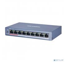 Коммутаторы HIKVISION DS-3E0109P-E/M(B)  Коммутатор  9x100Mb 8PoE+ 58W неуправляемый 
