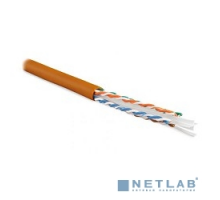 Неэкранированная витая пара Hyperline UUTP4-C6-S23-IN-LSZH-OR-305 (UTP4-C6-SOLID-LSZH-OR-305) (305 м) Кабель витая пара U/­UTP, категория 6, 4 пары (23 AWG), одножильный (solid), с разделителем, LSZH, нг(С)-HF, –20°C – +75°C, ор