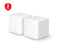  MERCUSYS AC1300 Домашняя Mesh Wi-Fi система, до 400 Мбит/с на 2,4 ГГц + до 867 Мбит/с на 5 ГГц, 2 встроенные антенны, по 2 гигабитных порта на каждом устройстве (автоопределение WAN/LAN)
