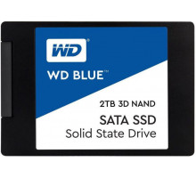 Твердотельный накопитель Western Digital SSD BLUE 2Tb SATA-III 2,5”/7мм 3D NAND WDS200T2B0A, 1 year