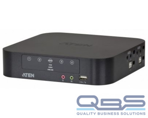 Квм перевключатель ATEN 4-Port USB3.0 4K DisplayPort Dual Display KVM switch купить QBS.ru