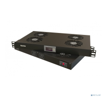 Монтажный шкаф Модуль вентиляторный Hyperline (TRFA-WB-MICR-4F-RAL9004) 4 вент. с термостатом черный (упак.:1шт)