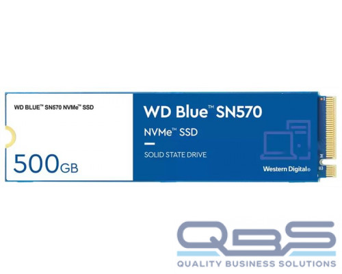 Твердотельный накопитель Western Digital SSD BLUE SN570 NVMe 500Gb M.2 2280 WDS500G3B0C, 1 year купить QBS.ru