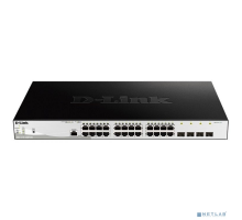Сетевое оборудование D-Link DGS-1210-28MP/ME/B2A PROJ Управляемый L2 коммутатор с 24 портами 10/100/1000Base-T и 4 портами 1000Base-X SFP (24 порта PoE 802.3af/at, PoE-бюджет 370 Вт)
