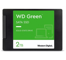 Твердотельный накопитель Western Digital SSD Green 2Tb SATA-III 2,5”/7мм 3D NAND WDS200T2G0A, 1 year