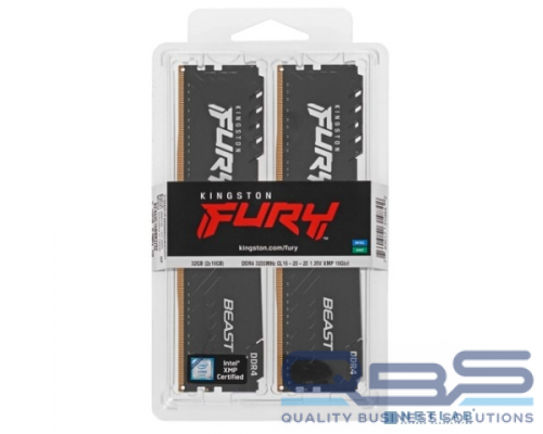 Модуль памяти Kingston DDR4 DIMM 32GB Kit 2x16Gb KF432C16BBK2/32 PC4-25600, 3200MHz, CL16 купить QBS.ru
