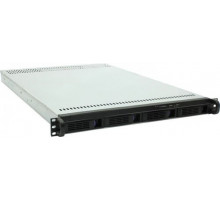 Корпус серверный 1U Procase ES104-SATA3-B-0 (4 SATA3 hotswap HDD), черный, без блока питания, глубина 650мм, MB 12"x13"