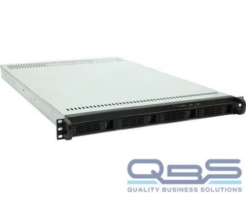Корпус серверный 1U Procase ES104-SATA3-B-0 (4 SATA3 hotswap HDD), черный, без блока питания, глубина 650мм, MB 12x13 купить QBS.ru
