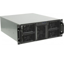 Корпус серверный 4U Procase RE411-D6H8-E-55 черный, 6x5.25+8HDD, без БП, глубина 550мм,MB EATX 12"x13"