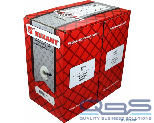 Кабель REXANT (01-0044) Кабель UTP CAT5e 4 пары (305м) 0.51 мм STRANDED купить QBS.ru