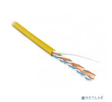 Неэкранированная витая пара Hyperline UUTP4-C5E-S24-IN-LSZH-YL-305 (305 м) Кабель витая пара, неэкран. U/­UTP, категория 5e, 4 пары (24 AWG), одножильный (solid), LSZH, нг(С)-HF, -20°C – +75°C, желтый - гарантия: 15 лет компонен