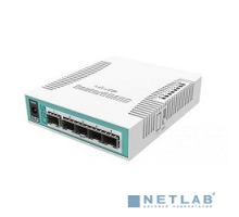Сетевое оборудование MikroTik CRS106-1C-5S Коммутатор Cloud Router Switch with QCA8511 400MHz CPU, 128MB RAM, 1x Combo port (Gigabit Ethernet or SFP), 5 x SFP