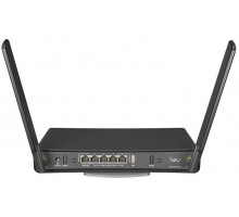 Точка доступа MikroTik hAP ac3 with 4-core 716 MHz CPU, 256MB RAM, 5 x Gigabit LAN (PoE-out on port#5), two wireless interfaces (built-in 2.4Ghz 802.11b/g/n two chain, built-in 5Ghz 802.11ac two chain), 3dBi 2.4GHz