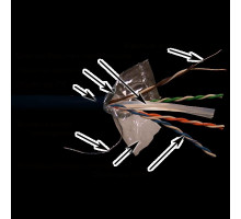  Кабель LANMASTER FTP, 4 пары, кат. 6, с перегородкой,  250Mhz, PE, для внешней прокладки, 305 м