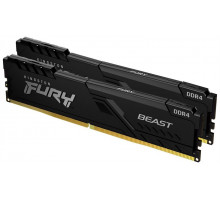 Оперативная память Kingston 32GB 3200MHz DDR4 CL16 DIMM (Kit of 2) 1Gx8 FURY Beast Black, 1 year