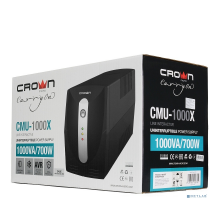 ИБП CROWN ИБП CMU-1000X {1000VA/700w; Line Interactive;3 х EURO; 12V7AH х 2}