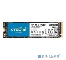 накопитель Crucial SSD 2000GB P2 M.2 NVMe PCIEx4 80mm Micron 3D NAND  2300/1150 MB/s CT2000P2SSD8