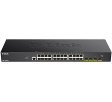 Коммутатор D-Link DGS-1250-28X/A1A, L2 Smart Switch with 24 10/100/1000Base-T ports and 4 10GBase-X SFP+ ports.16K Mac address, 802.3x Flow Control, 4K of 802.1Q VLAN, 4 IP Interface, 802.1p Priority Queues, AC