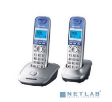 Телефон Panasonic KX-TG2512RUS (серебристый) {Доп трубка в комплекте,АОН, Caller ID,спикерфон на трубке,полифония}