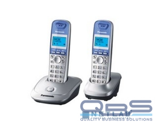 Телефон Panasonic KX-TG2512RUS (серебристый) {Доп трубка в комплекте,АОН, Caller ID,спикерфон на трубке,полифония} купить QBS.ru