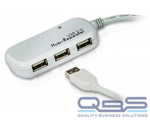 Концентратор, внешний ATEN USB 2.0  4-Port  Hub with Extension Cable 12m купить QBS.ru