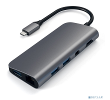 Аксессуар Satechi ST-TCMM8PAM Адаптер USB Aluminum Type-C Multimedia Adapter. Цвет серый космос