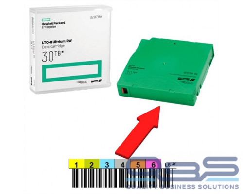 Ленточный картридж HPE Ultrium LTO8 Data Cartridge 30TB RW (without Label) купить QBS.ru