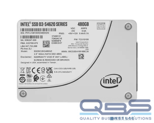 накопитель Intel SSD 480Gb S4620 серия SSDSC2KG480GZ01 {SATA3.0, 3D2, TLC, 2.5} купить QBS.ru