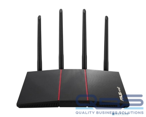 Сетевое оборудование Роутер беспроводной Asus RT-AX55 AX1800 10/100/1000BASE-TX черный купить QBS.ru
