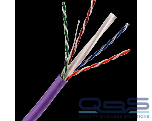 Кабель TWT UTP, 4 пары, Кат.6, нг(А)-LS, IEC 60332-3, 305 метров, фиолетовый купить QBS.ru