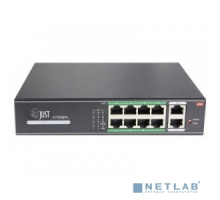 Коммутаторы Just JT-H1108PGL Неуправляемый 10 портовый PoE коммутатор в металлическом корпусе